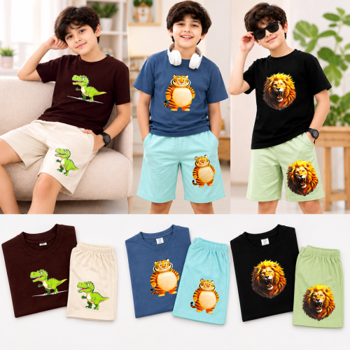 3 T-Shirt+3 Shorts Pant (১-৪ বছর)