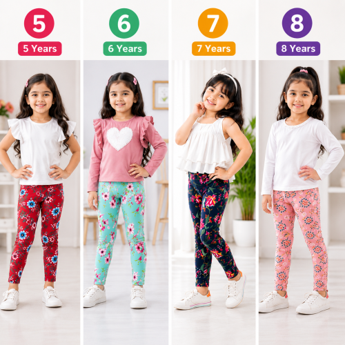 ৩টা Leggings+২টা ফ্রী Leggings (৫-৮ বছর)